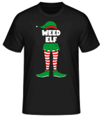 Weed Elf - Männer Basic T-Shirt - Schwarz - Vorne
