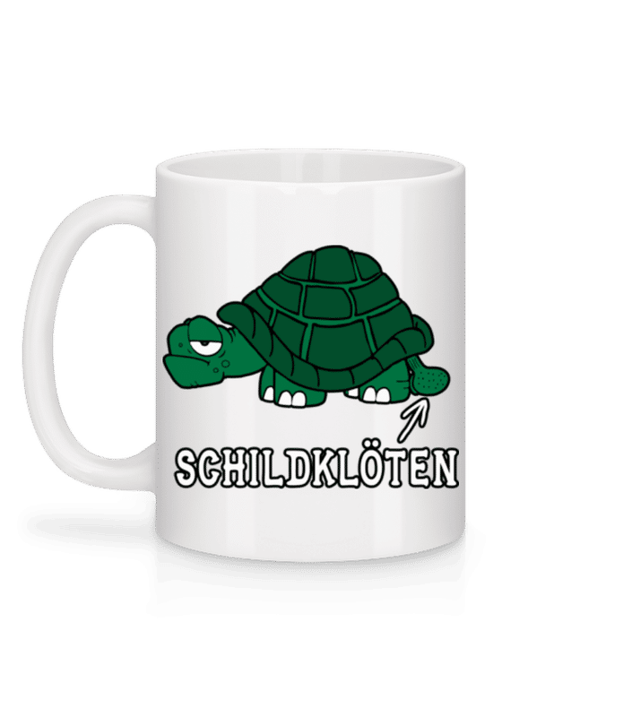 Vorschau: Schildklöten - Tasse - Weiß - Hinten