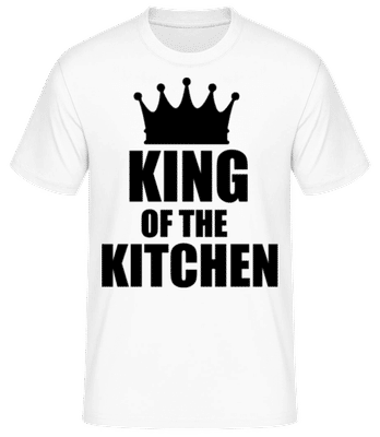 King Of The Kitchen Black - Men's Basic T-Shirt - White - Front