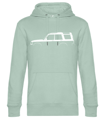 'Land Rover Discovery (1998)' Silhouette - Men’s Standard Hoodie - Mint Green - Front