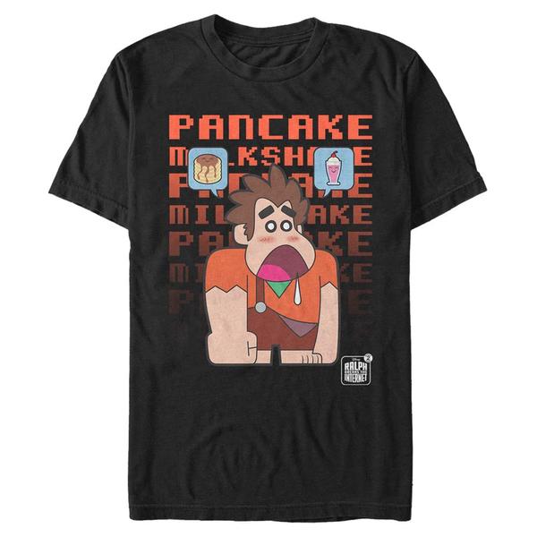Aperçu: Disney - Les mondes de Ralph - Ralph Pancake Milkshake - Homme T-shirt - Noir - Devant Aperçu: Disney - Les mondes de Ralph - Ralph Pancake Milkshake - Homme T-shirt - Noir - Devant
