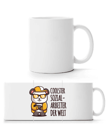 Coolster Sozialarbeiter Der Welt - Panoramatasse - Weiß - Vorne