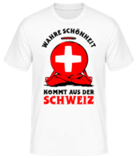 Wahre Schönheit Aus Der Schweiz - Männer Basic T-Shirt - Weiß - Vorne