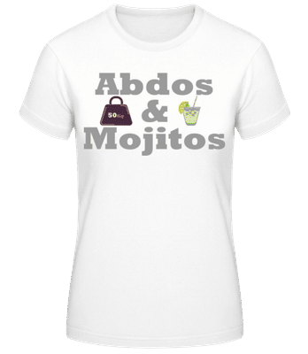 Abdos Et Mojitos - T-shirt femme B&C - Blanc - Devant