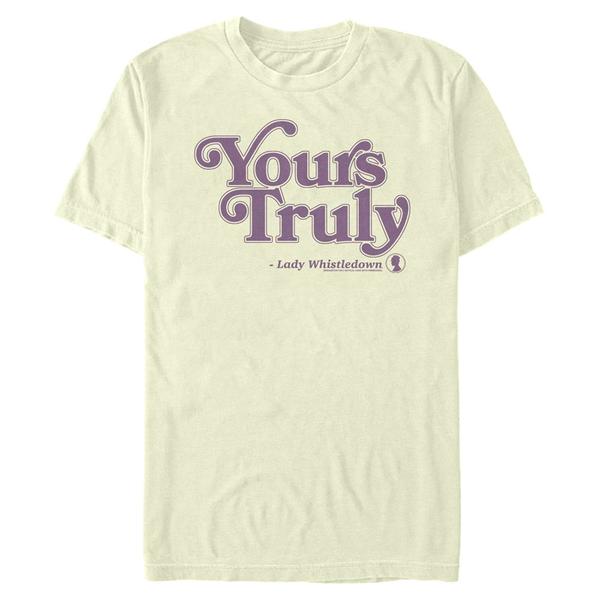Aperçu: Netflix - La chronique des Bridgerton - Lady Whistledown Your Whistledown - Homme T-shirt - Crème - Devant