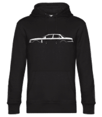 'Jaguar XJ Portfolio (X358)' Silhouette - Men’s Standard Hoodie - Black - Front