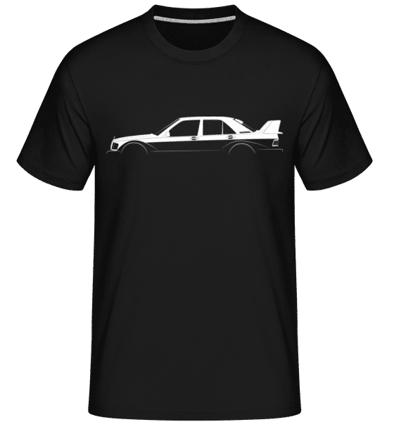 Aperçu: 'Mercedes Benz 190 E2.5' Silhouette -  T-Shirt Shirtinator homme - Noir - Devant