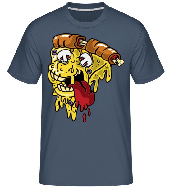 Preview: Pizza Monster -  Shirtinator Men's T-Shirt - Denim - Front