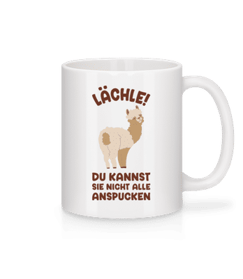 Lächle - Tasse - Weiß - Vorne