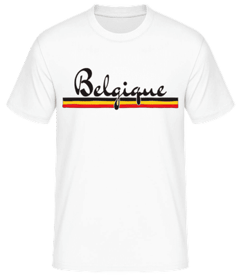 Football Belgium - Men's Basic T-Shirt - White - Front