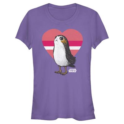 Star Wars - El despertar de la Fuerza - Porg Love - Día de San Valentín - Mujeres Camiseta - Lila - delante