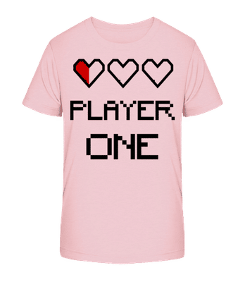 Player One - Kinder Bio T-Shirt Stanley Stella 2.0 - Rosa - Vorne