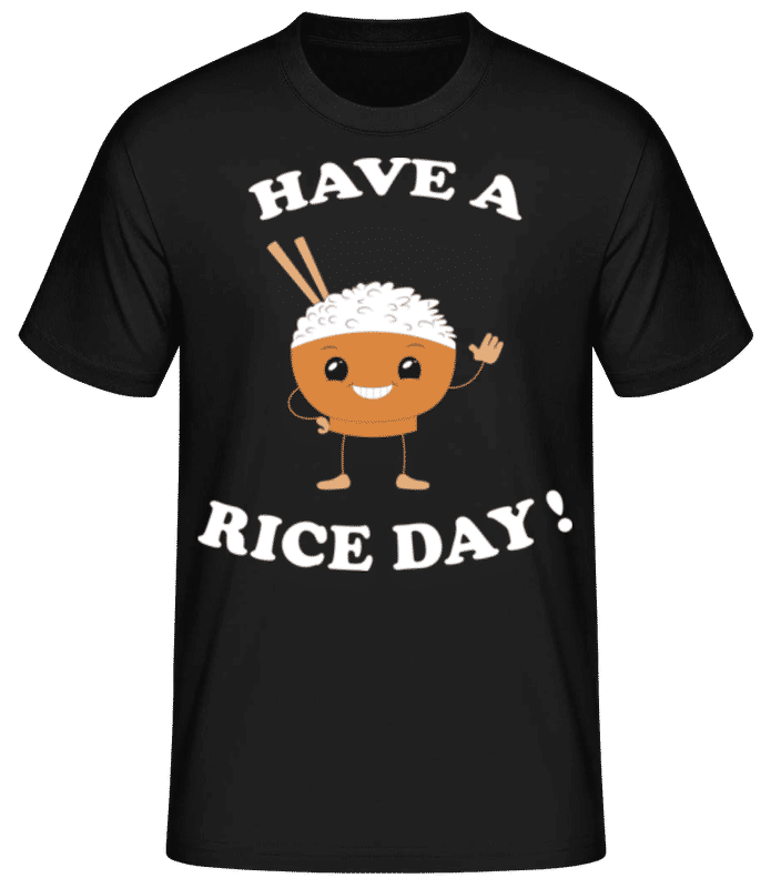 Náhled: Have A Rice Day - Pánské basic tričko - Černá - Napřed