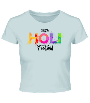 Holi Festival 2026 - Crop T-Shirt - Light blue - Front