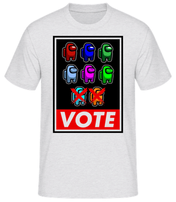 Vote Among Us - Camiseta básica para hombre - Gris moteado - delante