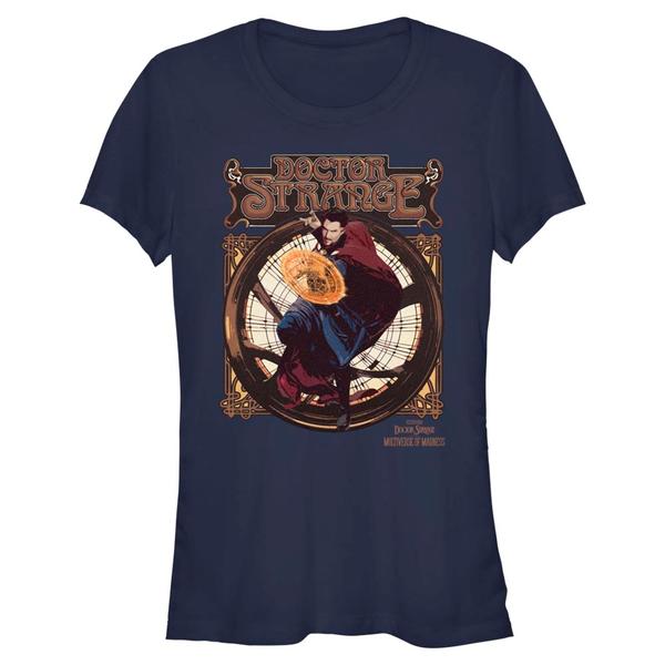 Aperçu: Marvel - Doctor Strange - Docteur Strange Retro Seal - Femme T-shirt - Bleu marine - Devant