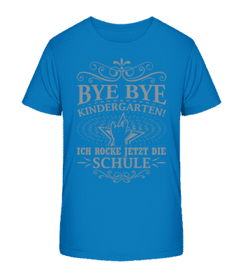Ich Rocke Die Schule - Kinder Bio T-Shirt Stanley Stella 2.0 - Royalblau - Vorne