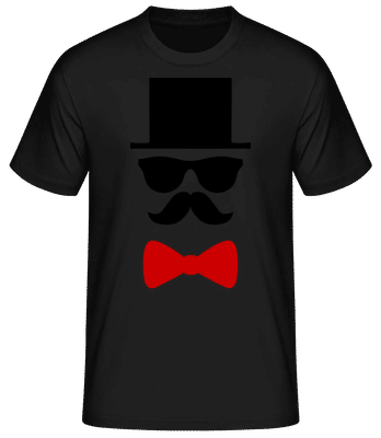 Nœud papillon rouge du marié - T-shirt standard Homme - Noir - Devant