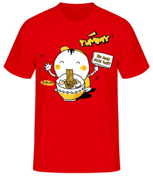Vorschau: You Make Miso Happy - Männer Basic T-Shirt - Rot - Vorne