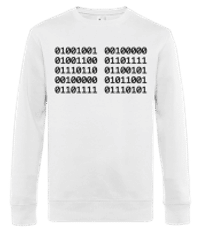 I Love You Code - Sweat-shirt standard pour homme - Blanc - Devant