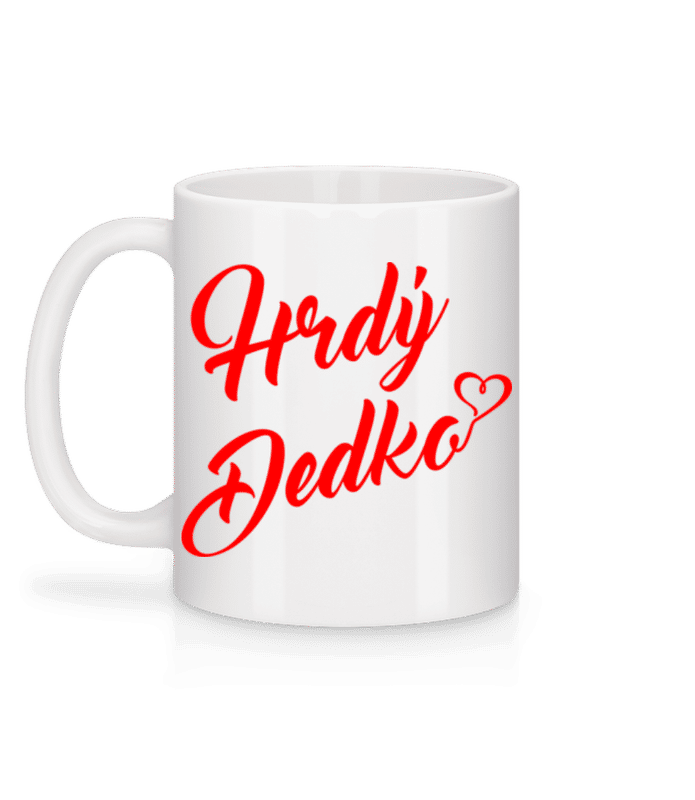 Náhľad: Hrdý Dedko - Keramický hrnček - Biela - Za