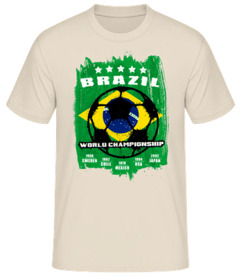 Brazil World Championship - Camiseta básica para hombre - Crema - delante