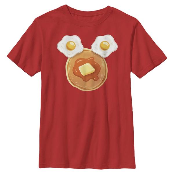Aperçu: Disney - Mickey Mouse - Mickey Breakfast at s - Enfant T-shirt - Rouge - Devant