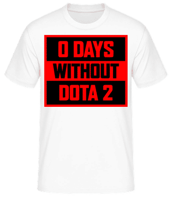 Zero Days Without Dota 2 - T-shirt standard Homme - Blanc - Devant