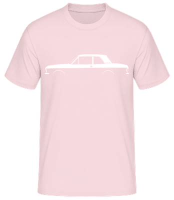 'Ford Cortina Mk II' Silhouette - Pánske basic tričko - Ružová - Predné