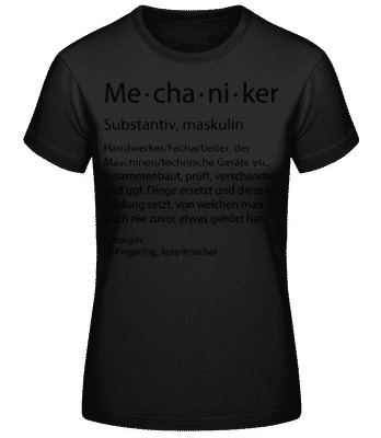 Mechaniker Quatsch Duden Punkt - Frauen T-Shirt B&C - Schwarz - Vorne