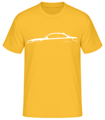 'BMW M2 Competition F87' Silhouette - Pánske basic tričko - Zlatožltá - Predné