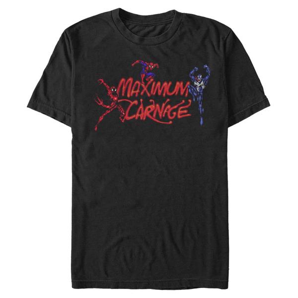 Preview: Marvel - Spider-Man - Group Shot Maximum Carnage Title Screen - Men's T-Shirt - Black - Front