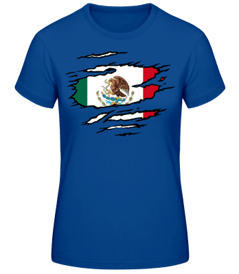Ripped Flag Mexico - T-shirt standard Femme - Bleu royal - Devant