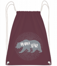 Mama Bär - Turnbeutel - Bordeaux - Vorn