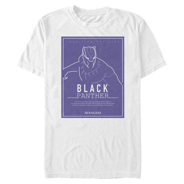Aperçu: Marvel - Avengers - Black Panther Panther Definition - Homme T-shirt - Blanc - Devant