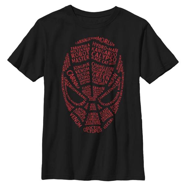 Aperçu: Marvel - Avengers - Spider-Man Spidey Words - Enfant T-shirt - Noir - Devant