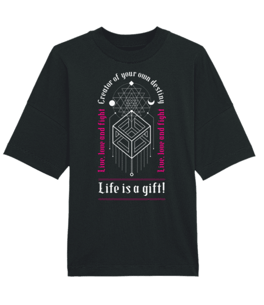 Preview: Creator Of Your Own Destiny - Unisex Organic Oversize T-Shirt Stanley Stella - Black - Front