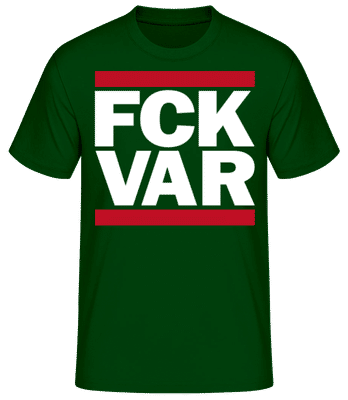 Fck Var White - Men's Basic T-Shirt - Bottle green - Front