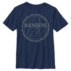 Marvel - Avengers - Logo Avengers Names - Kinder T-Shirt
