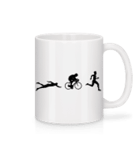 Triatlon - Keramický hrnek - Bílá - Napřed