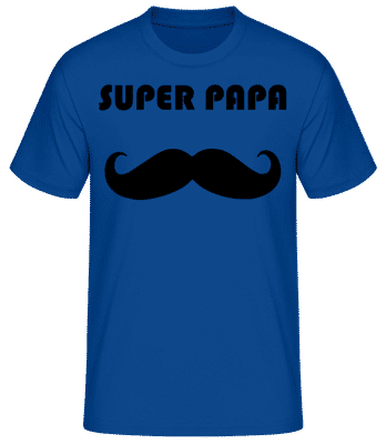 Super Papa Knír - Pánské basic tričko - Královská modrá - Napřed
