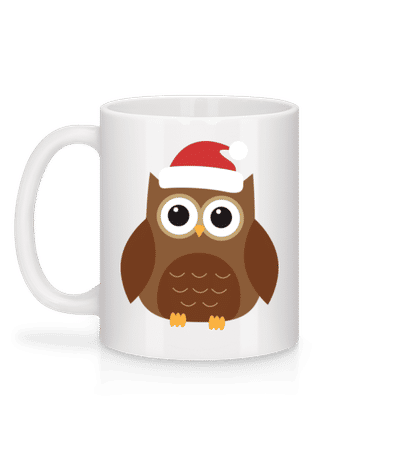 Chouette Ee Noël - Mug en céramique blanc - Blanc - Derrière
