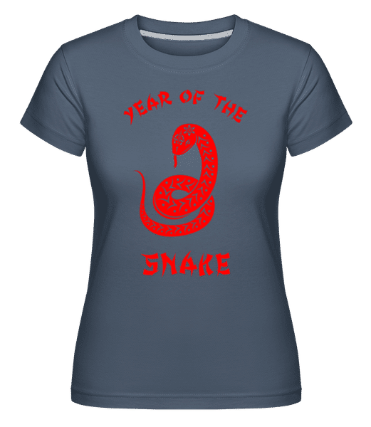 Preview: Chinese Zodiac Year Of The Snake - Shirtinator Women's T-Shirt - Denim - Front