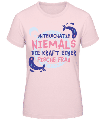 Sternzeichen Kraft Fische Frau - Frauen Basic T-Shirt - Rosa - Vorne
