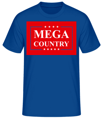 Mega Country - Pánske basic tričko - Kráľovská modrá - Predné