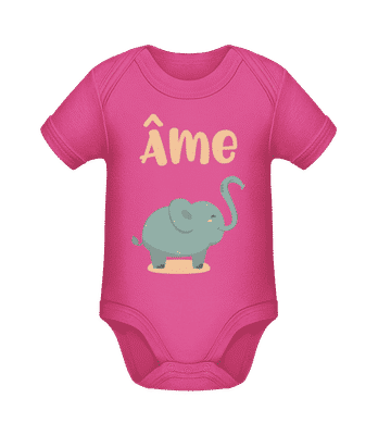 Âme Soeur 1 - Body manches courtes bio - Magenta - Devant