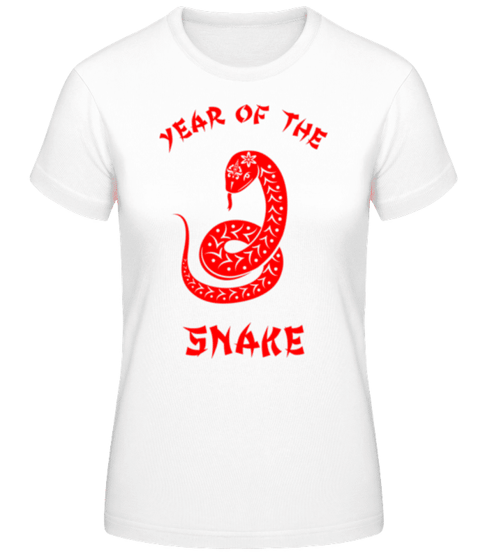 Vista previa: Chinese Zodiac Year Of The Snake - Camiseta básica de mujer - Blanco - delante