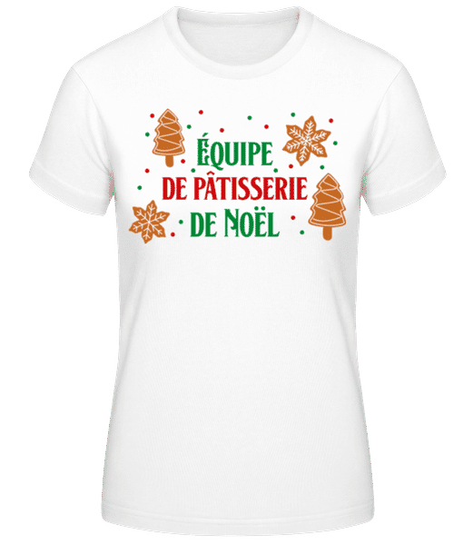 Aperçu: Équipe De Pâtisserie De Noël 2 - T-shirt standard Femme - Blanc - Devant