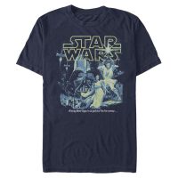 Star Wars - Skupina Poster Neon Pop - Homme T-shirt - Bleu marine - Devant
