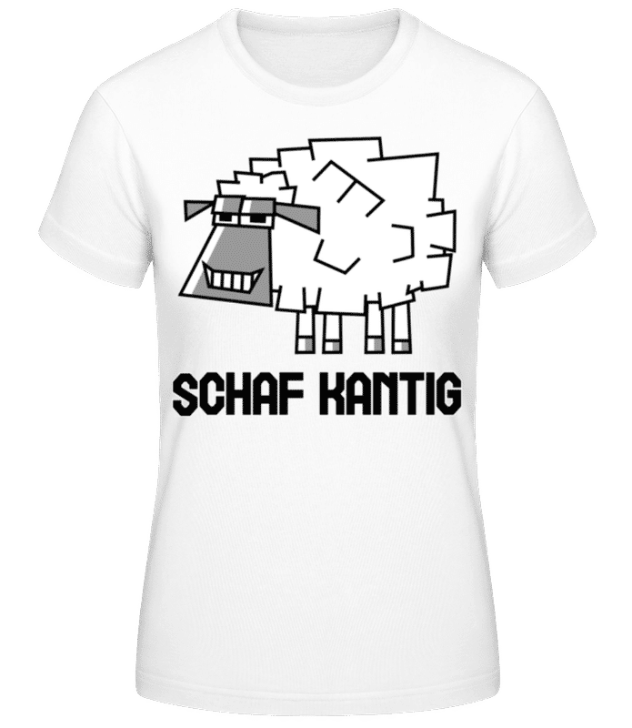 Vorschau: Schaf Kantig - Frauen T-Shirt B&C - Weiß - Vorne